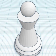 échecs pion 3d impression Jeu blanc 3dprint divertissement 3d print model - Mito3D