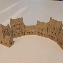 piccolissimo burgh medievale cittadina città calcolo set01 02 architettura fantasia Casa giocattolo Rinascimento villaggio case 3d print model - Mito3D