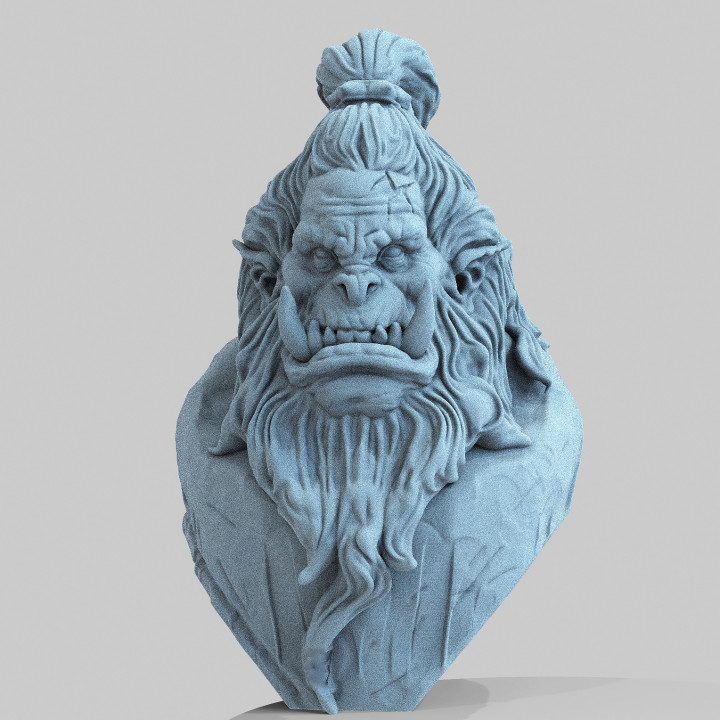 orco busto mesa orcos dnd orclord 3D print model - Mito3D