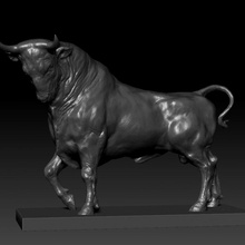 bronze taureau zheng min croasser sculpteur chinois 3d print model - Mito3D