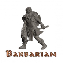 barbarian axe dragons fantasy figure knight rpg series viking tv miniature sla dlp boardgame tabletop dungeon muscle ragnar pathfinder crosslances 3d print model - Mito3D