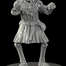 medieval skeleton 4 tabletop bone bones bowl fantasy football horror miniatures undead blood boardgame wargame reaper scenario armed crosslances adventurers disarmed 3d print model - Mito3D