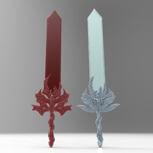 eternidade espada larga guilda guerras 2 arma Guildwars 3d print model - Mito3D