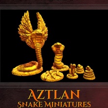 aztlan serpent miniatures boutique aztèque tombeau minis donjon jungle yuan ti chambre culte horreurs ophidien azite 3d print model - Mito3D