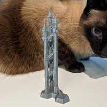 miniatura attenzione Torre trio architettura fantasia medievale torri 3d print model - Mito3D