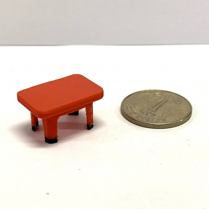 1 12 rot klassisch Schemel Stuhl Miniatur system84 3D print model - Mito3D