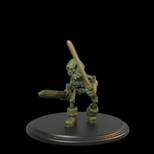cartoony skeleton pre-supported tabletop fantasy miniatures miniature minis scaled sculpting dnd tytantroll 3d print model - Mito3D