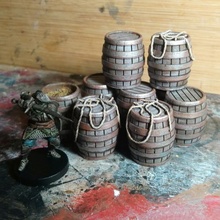 dark souls boardgame barrels beer dock dragons dungeons rpg terrain diorama barrel warehouse darksouls dnd scatter ale 3d print model - Mito3D
