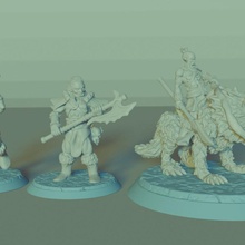 orc horde set 9 miniatures dungeons dragons free miniature boardgame tabletop orcs d&d warband stormforge 3d print model - Mito3D