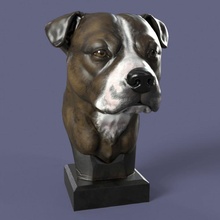 Grube Stier Geschäft cool niedlich Hund Spaß realistisch Statue Süss Begleiter freundlich Freund Hündchen Hunde Welpe treu Welpenhund 3d print model - Mito3D