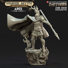 ares tabletop miniatures soldier spear spartan dungeonsanddragons sparta godofwar dnd claycyanide 3d print model - Mito3D