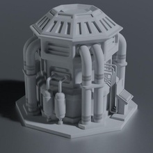 enfriador edificio mesa ambiente estructura terreno ciencia ficción cyberpunk paquete fi 3d print model - Mito3D