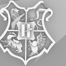 hogwarts shield magic harrypotter slytherin ravenclaw hufflepuff hogwartsshield griffindor 3d print model - Mito3D