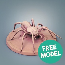 free giant spider tabletop print insect lord lotp 3d print model - Mito3D
