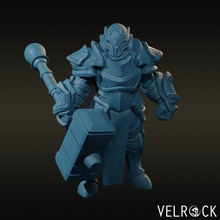 templare cavaliere martello tavolo fantasia combattente guerriero paladino dungeon draghi piatto armatura 3d print model - Mito3D