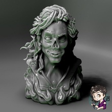 digby graves- undead necromancer bust store zombie character comedy fanart main davidpetrie gamelit 3d print model - Mito3D