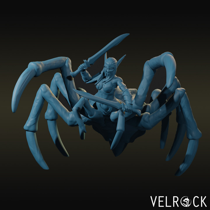 örümcek elf Kılıçlar polearm uzun yay masaüstü yaratık fantezi canavar Zindanlar ejderhalar drow serseri karanlık 3D print model - Mito3D
