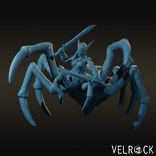 arachnide elfe épées bearm arc table créature fantaisie monstre araignée donjons dragons drow ridader sombre 3d print model - Mito3D