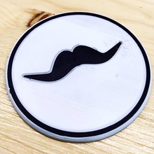 mustache drink pad kitchen drinkpad 3d print model - Mito3D