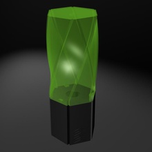 tabella notte lampada cristallo giardino fdm luce arredamento 3d print model - Mito3D