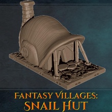 fantasy villages - snail hut tabletop terrain village town tiles hamlet dragonbite dragonlock dwelling 3d print model - Mito3D