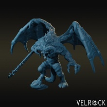 diablo fuego espada mesa demonio criatura monstruo alas balor 3d print model - Mito3D