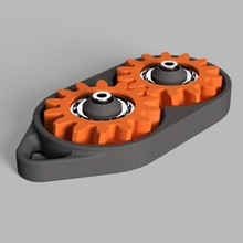 gear spinner keychain bearings gadget toy fidget fidgetspinner 3d print model - Mito3D