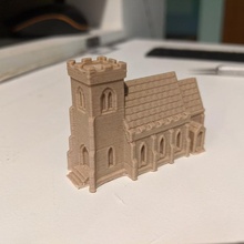 wee burgh medieval village church 01 architecture fantasy history roleplay town 3d print model - Mito3D