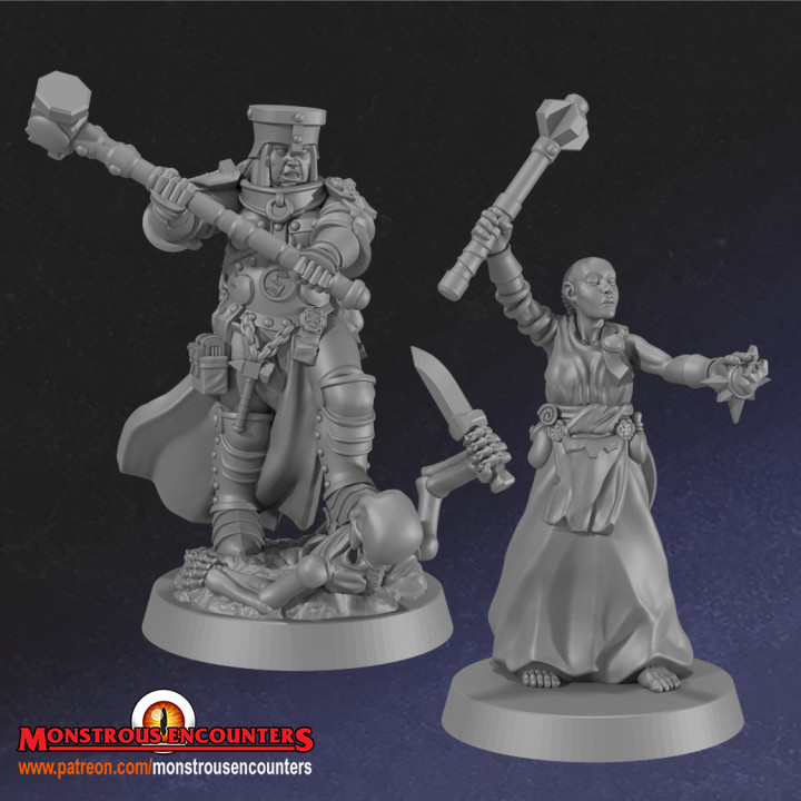 sorelle sigmus matriarca augure tavolo modulare warhammer guerriero mostruoso sorella mordheim sigmar suora incontri banda guerra middlehammer 3D print model - Mito3D