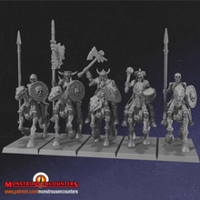 skeleton horsemen unit tabletop knight undead vampire warhammer horse skeletal monstrous encounters oldhammer middlehammer skeleon 3d print model - Mito3D