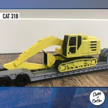 cat 318 excavator 1 64 scale store diorama caterpillar digger 3d print model - Mito3D