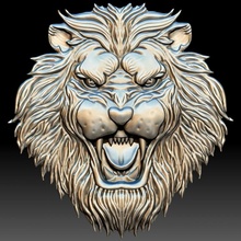 lion head stl file 3d model - relief cnc router printer store bas 3d print model - Mito3D