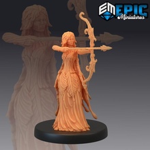 flower dryad archer forest pixie nature fairy tabletop arrow fantasy medieval monster rpg warhammer sla enemy bow dnd pathfinder npc 3d print model - Mito3D