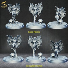 fairies good corrupted tabletop dragons dungeons miniatures minis d&d fairy dnd 3d print model - Mito3D