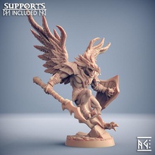 eye-cult high gryphkin - modular store dragons dungeons fantasy mini rpg character miniature tabletop supports wargame dnd aarakocra ttrpg artisan guild presupported 3d print model - Mito3D