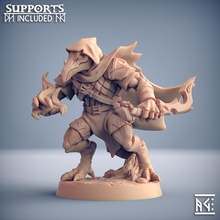 eye-cult infiltrator gryphkin - modular store dragons dungeons fantasy mini miniatures rpg miniature tabletop supports wargame rogue dnd ttrpg kenku artisan guild presupported 3d print model - Mito3D