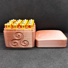 celtic spiral battery box 16x aa store culture handy simple storage supportless batteries cultural trinity spiritual 3d print model - Mito3D