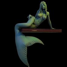 Deniz Kızı deniz yaratığı fantezi kadın korsanlar Karayipler Dişi yaratık 3d print model - Mito3D
