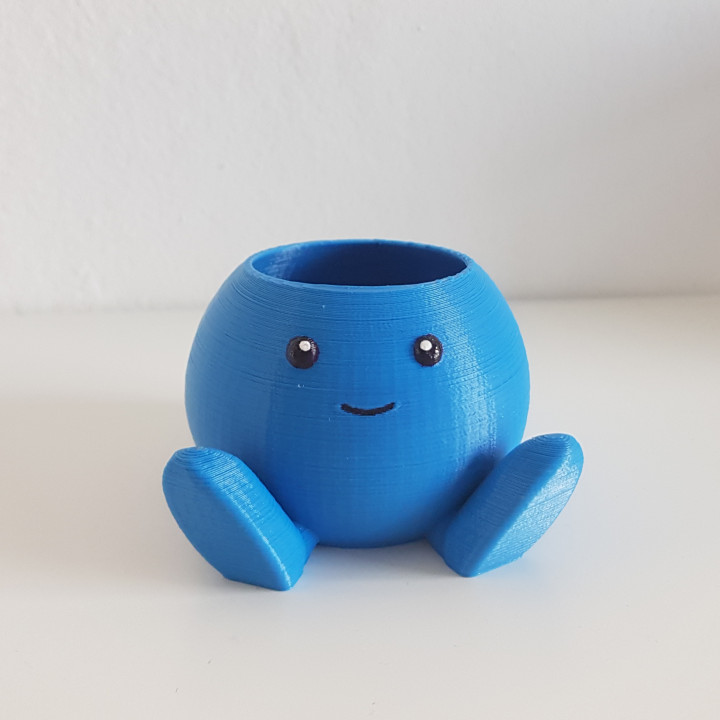 oddish planter simple smile pokemon 3D print model - Mito3D