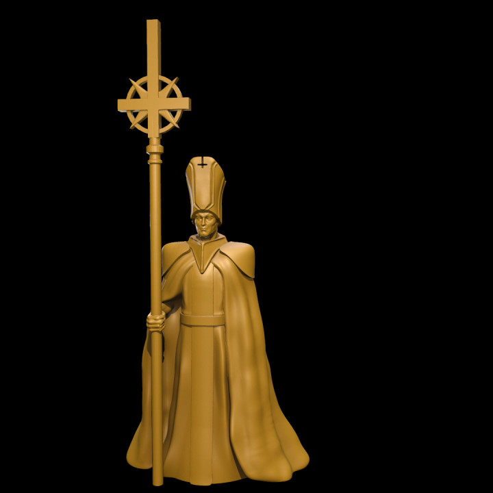 böse Papst v1 Tischplatte Dämon Mitarbeiter Beschwörung Ritual Opfern 3D print model - Mito3D