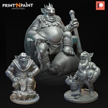 goblin raiders bundle + free multi-pose tabletop boss dragons dungeons fantasy hero king wargames warhammer bomb supportless dungeon rogue dnd thief goblins exlposive 3d print model - Mito3D