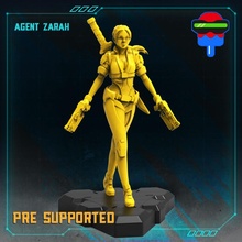 agent zarah tabletop female sexy 3d print model - Mito3D