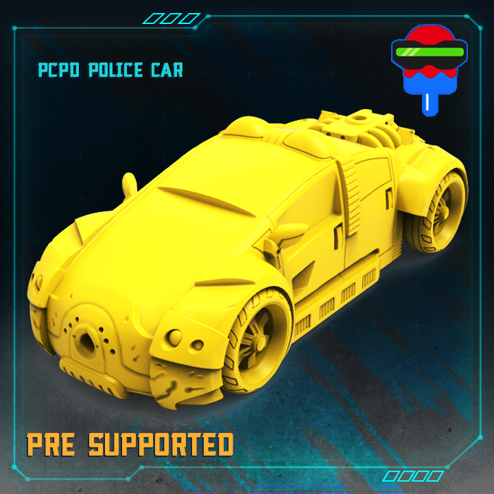 pcpd Polizei Wagen Tischplatte 3D print model - Mito3D