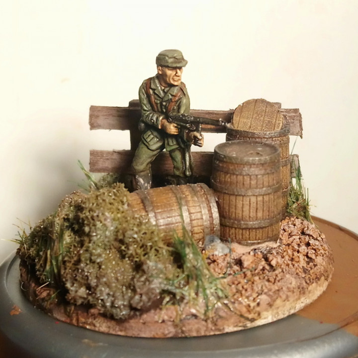 madera barriles mesa cerveza muelle dragones mazmorras rpg escala terreno vino ww2 diorama barril ferrocarril ww1 almacén dnd ho dispersión inglesa oo 1 76 3D print model - Mito3D