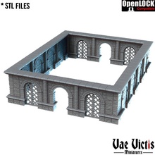 modular arena mesa batalla fantasía romano rpg paredes cerradura abierta gladiadores 3d print model - Mito3D