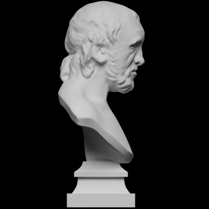 homem quebrado nariz Varredura fracasso figura retrato escultura mármore Rodin fotogrametria 3d printing openglam auguste rodin printable 3D print model - Mito3D