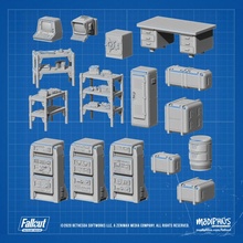 vault tec office bundle - fallout wasteland warfare tabletop 3d print model - Mito3D