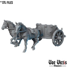 Gladiator Wagen Tischplatte Fantasie historisch römisch Pferd dnd 3d print model - Mito3D