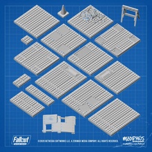 vault flooring pack - fallout wasteland warfare tabletop 3d print model - Mito3D