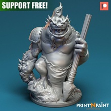 kuo toa corrupted warrior tabletop print dragons dungeons fantasy fish hero monster sea support-free supportless mutant dnd pathfinder murloc kuo-toa kuotoa print'npaint 3d print model - Mito3D